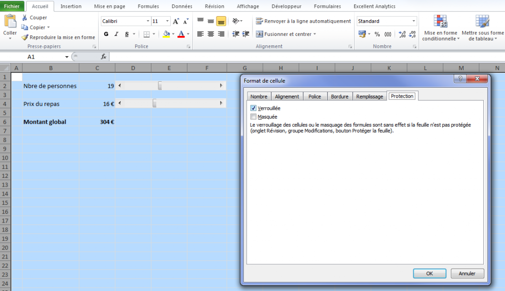Excel Comment verrouiller une cellule