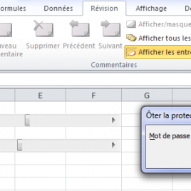 comment oter protection feuille excel