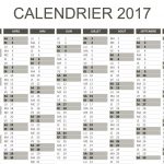 Calendrier 2017 Excel à télécharger gratuitement